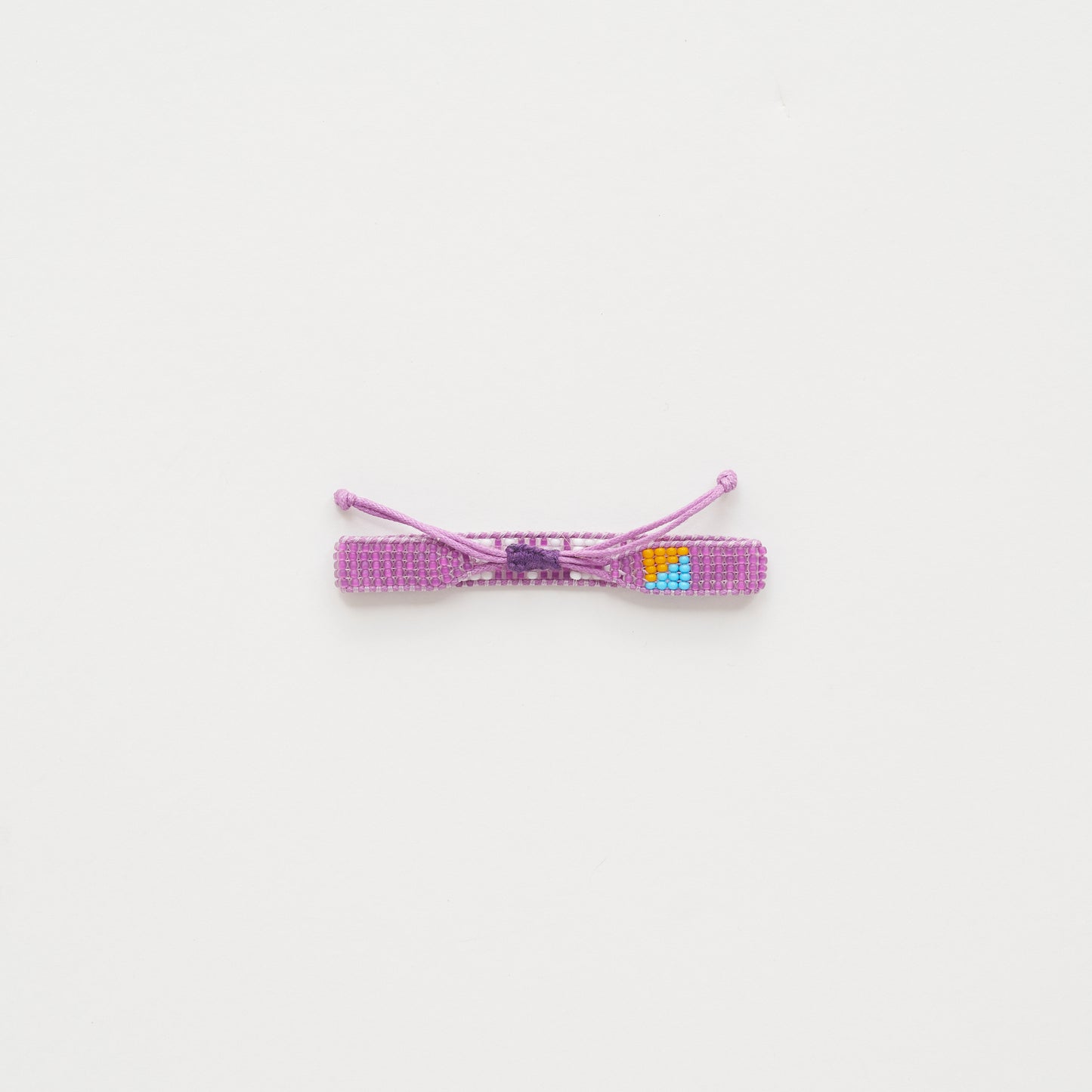 Woven LOVE Bracelet - Purple/White