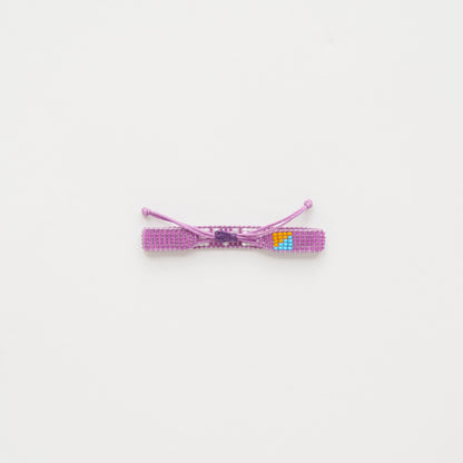 Woven LOVE Bracelet - Purple/White