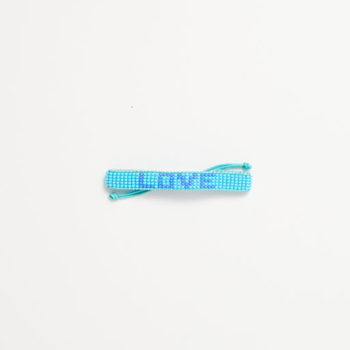 Woven LOVE Bracelet - Sky Blue/ Periwinkle