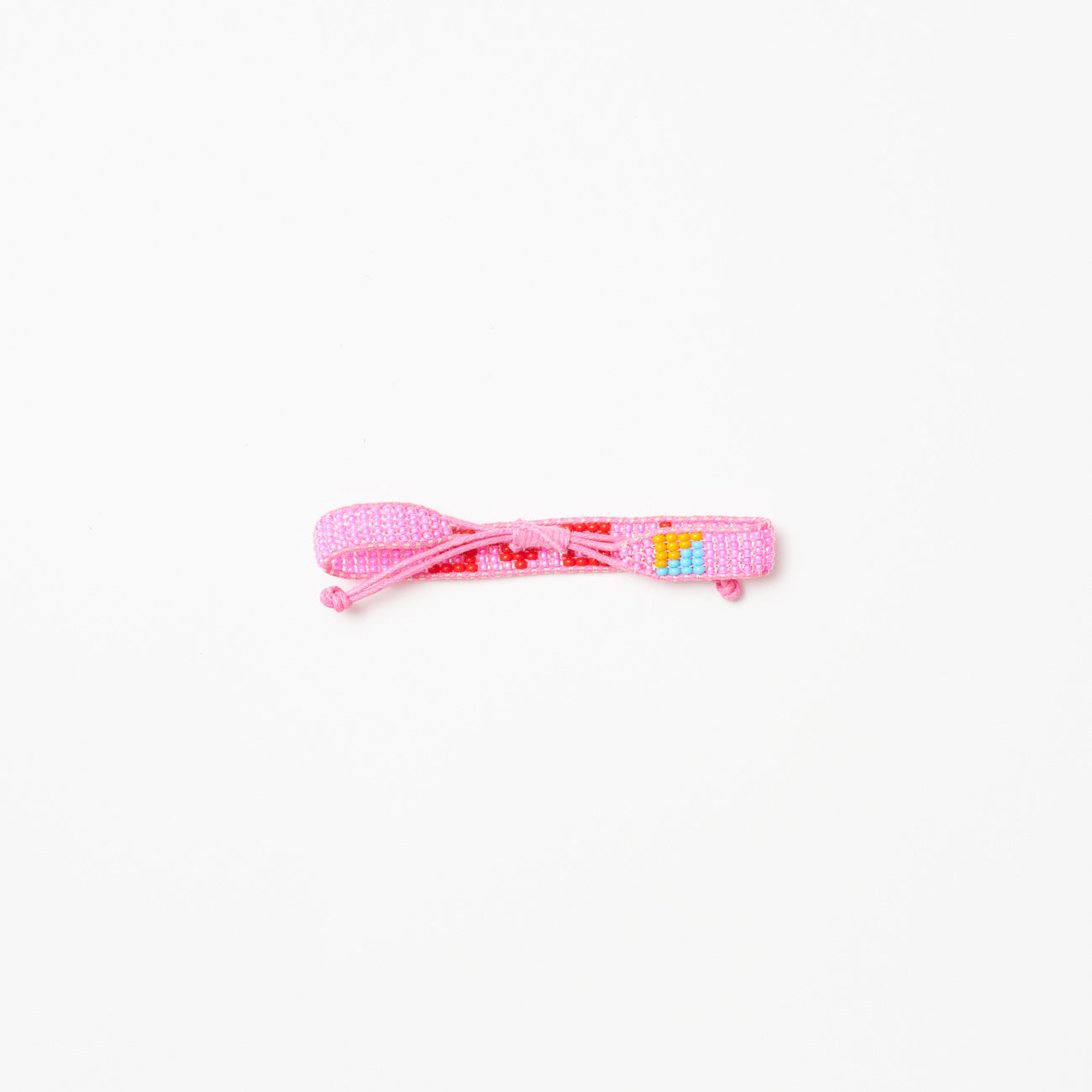 Woven LOVE Bracelet - Bubblegum/Cherry
