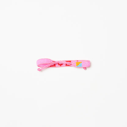 Woven LOVE Bracelet - Bubblegum/Cherry