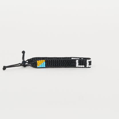 Woven LOVE Bracelet - Black/White