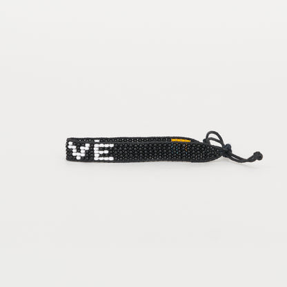 Woven LOVE Bracelet - Black/White