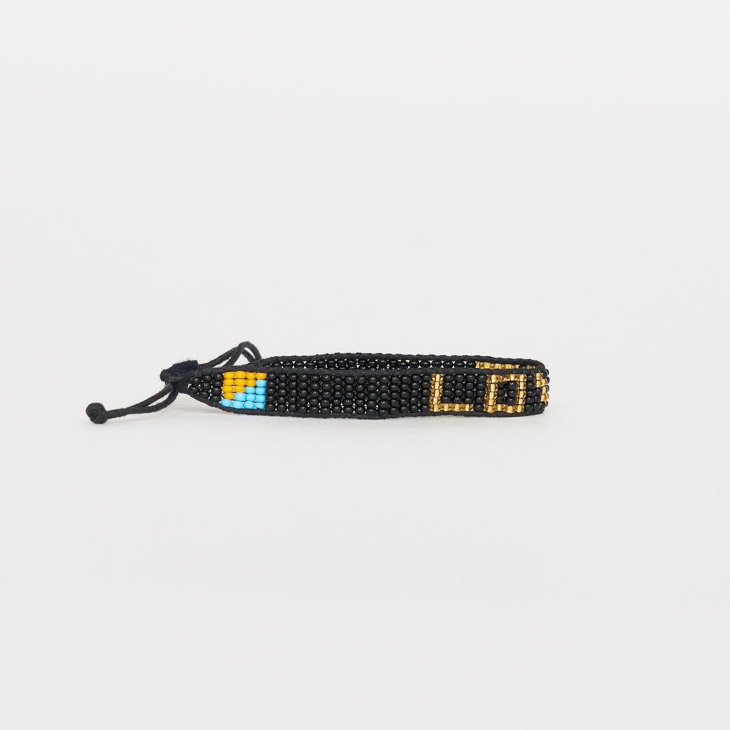 Woven LOVE Bracelet - Black/Gold