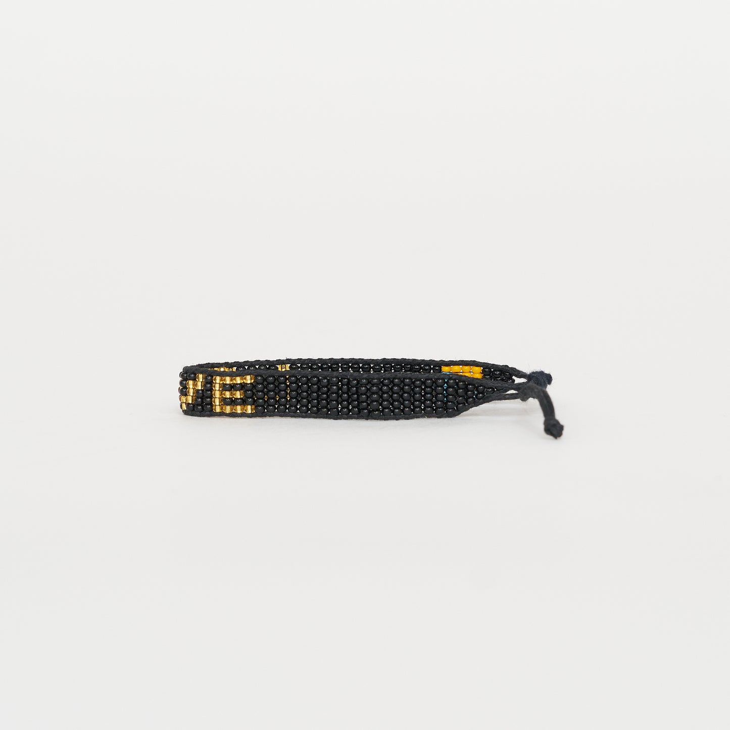 Woven LOVE Bracelet - Black/Gold