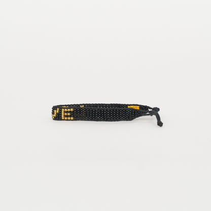 Woven LOVE Bracelet - Black/Gold