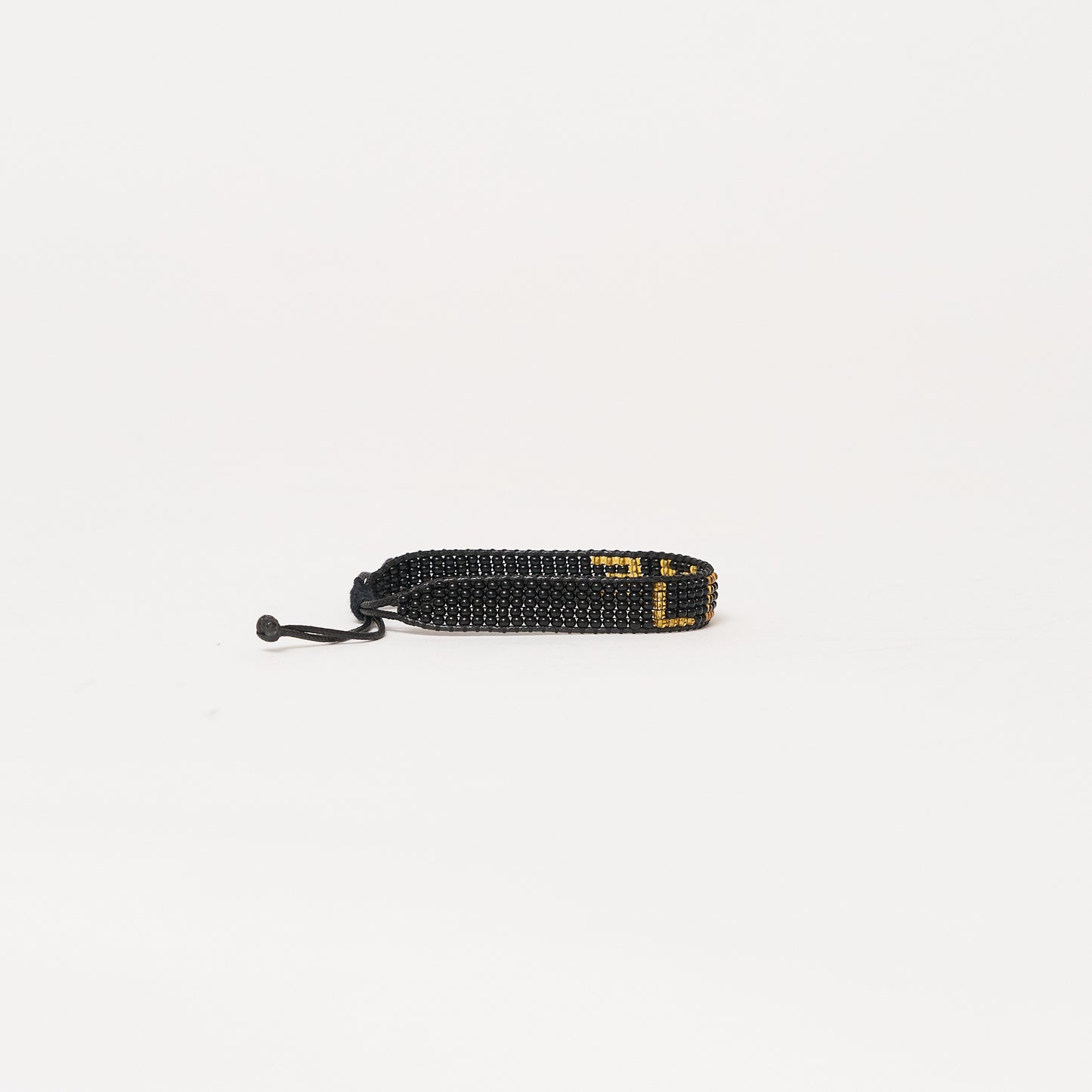 Woven LOVE Bracelet - Black/Gold