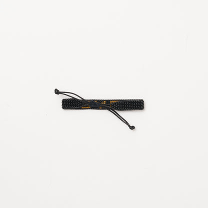 Woven LOVE Bracelet - Black/Gold