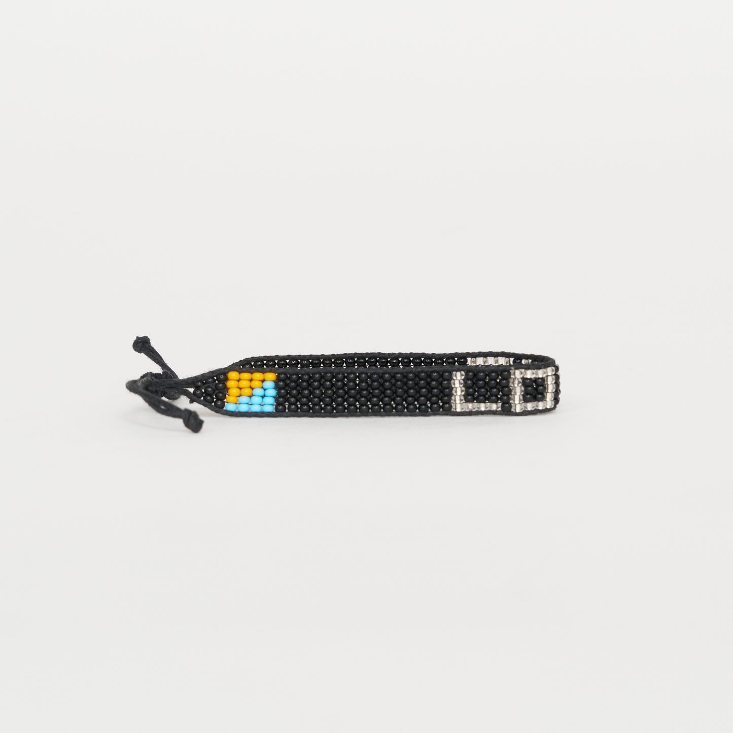 Woven LOVE Bracelet - Black/Silver