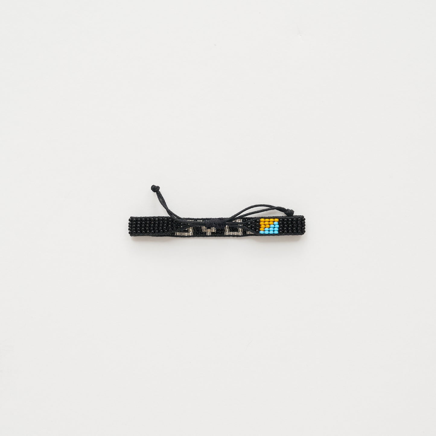 Woven LOVE Bracelet - Black/Silver