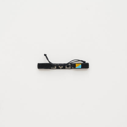 Woven LOVE Bracelet - Black/Silver
