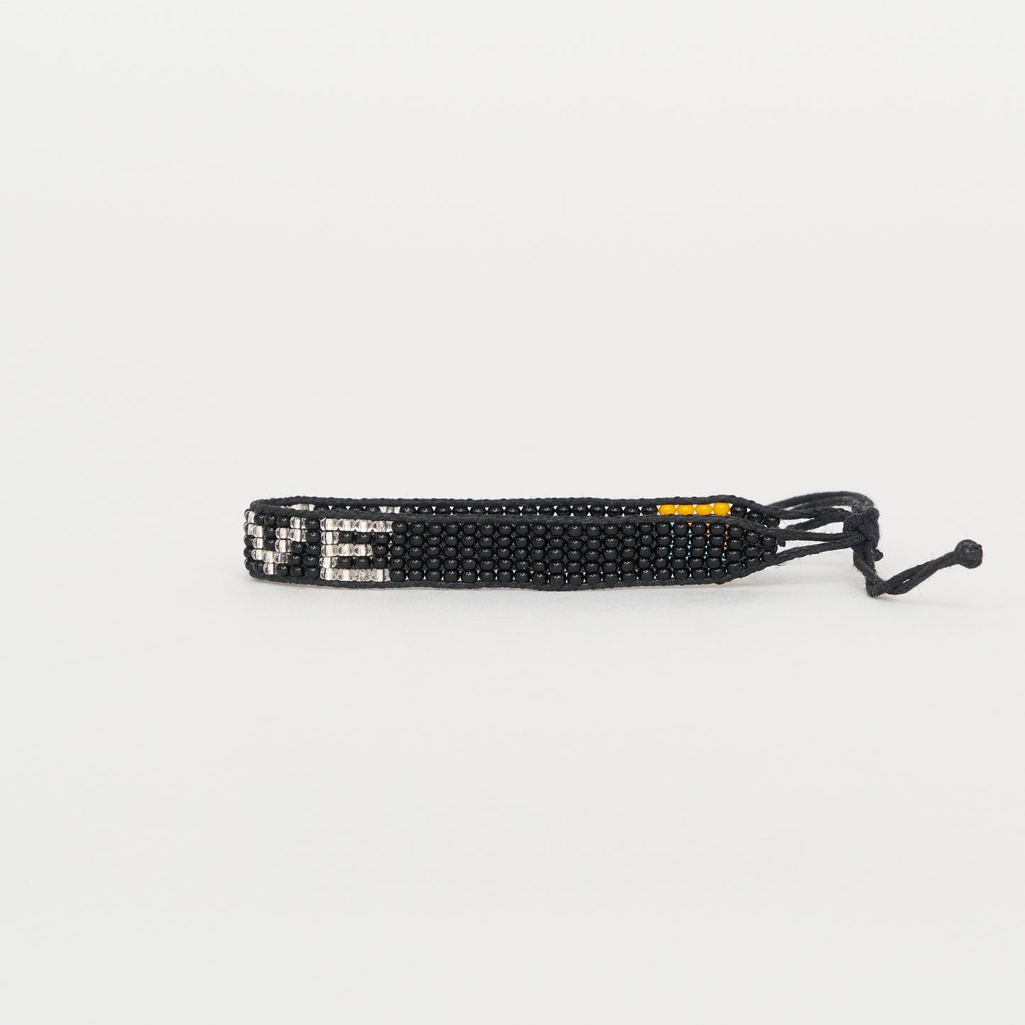 Woven LOVE Bracelet - Black/Silver