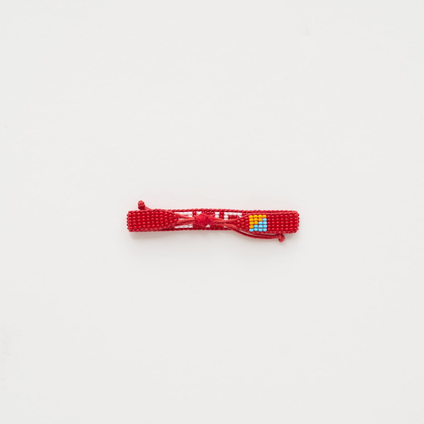 Woven LOVE Bracelet - Red/White