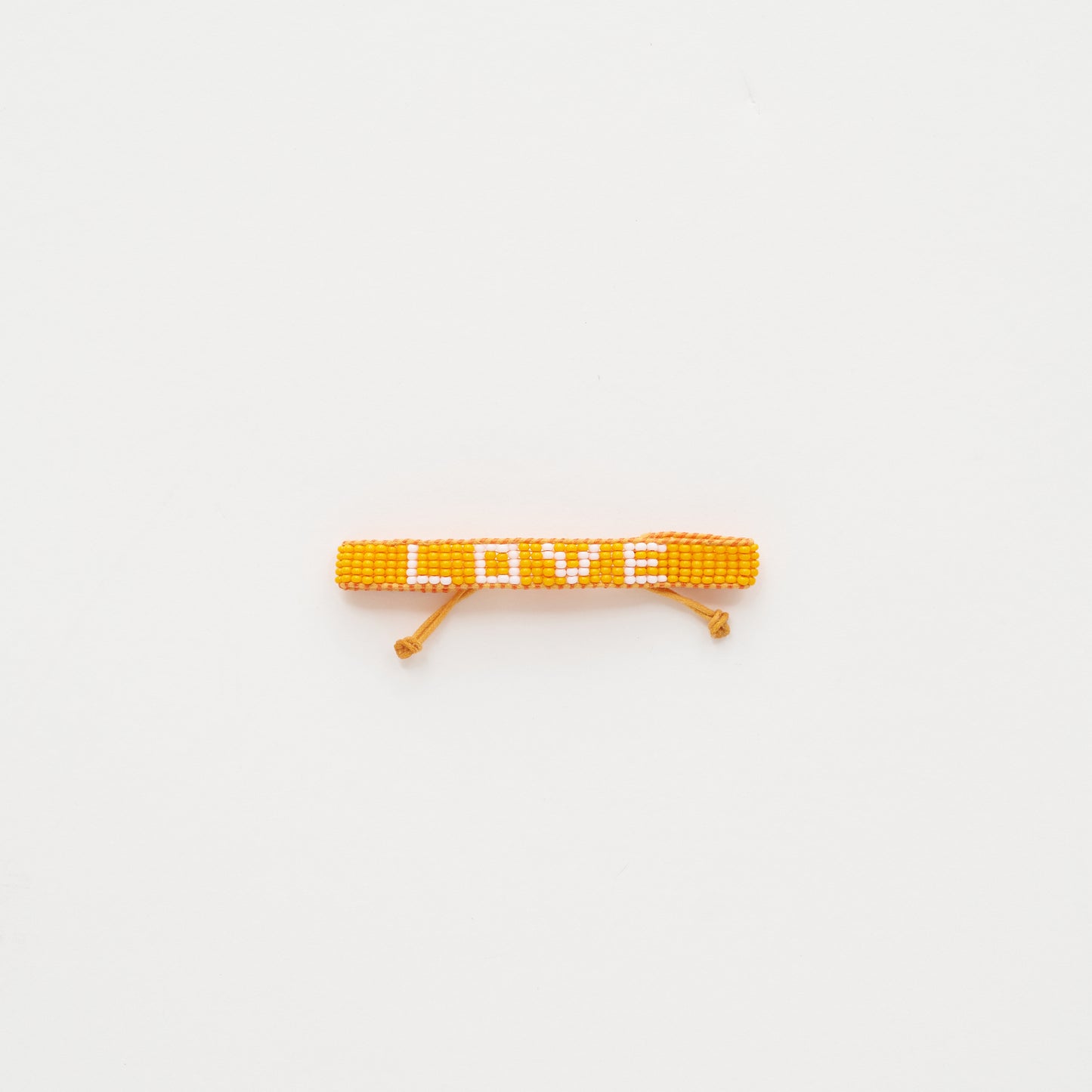 Woven LOVE Bracelet - Orange/White