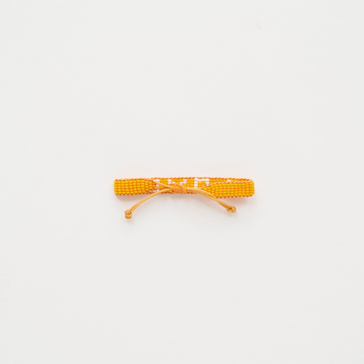 Woven LOVE Bracelet - Orange/White