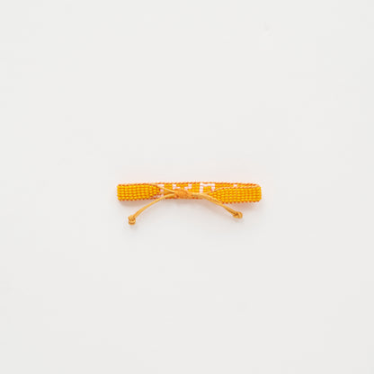Woven LOVE Bracelet - Orange/White