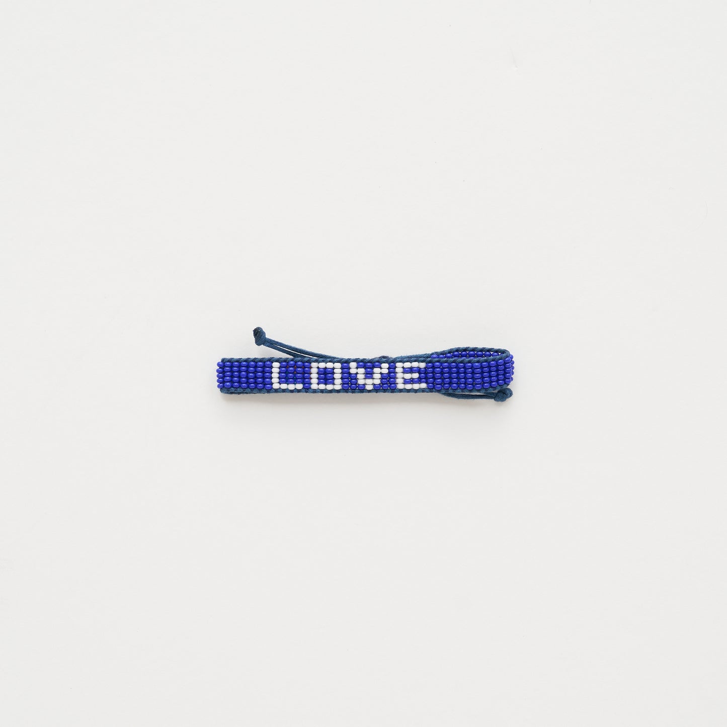 Woven LOVE Bracelet - Royal/White