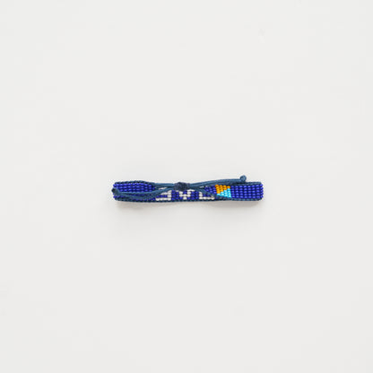Woven LOVE Bracelet - Royal/White