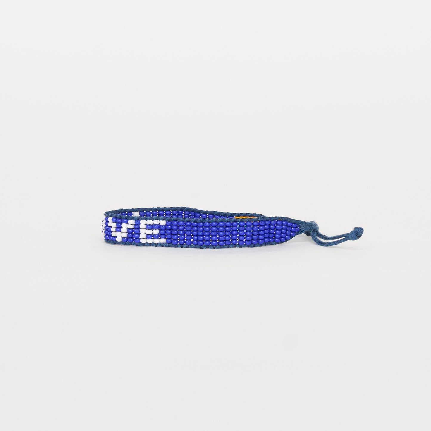 Woven LOVE Bracelet - Royal/White