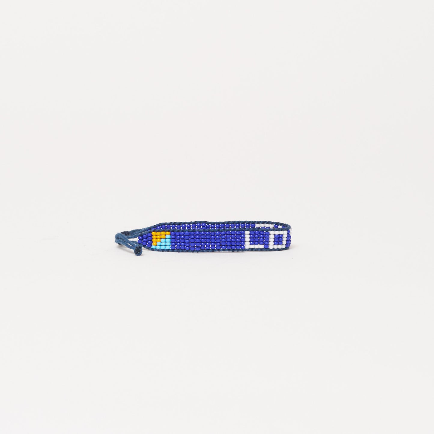 Woven LOVE Bracelet - Royal/White