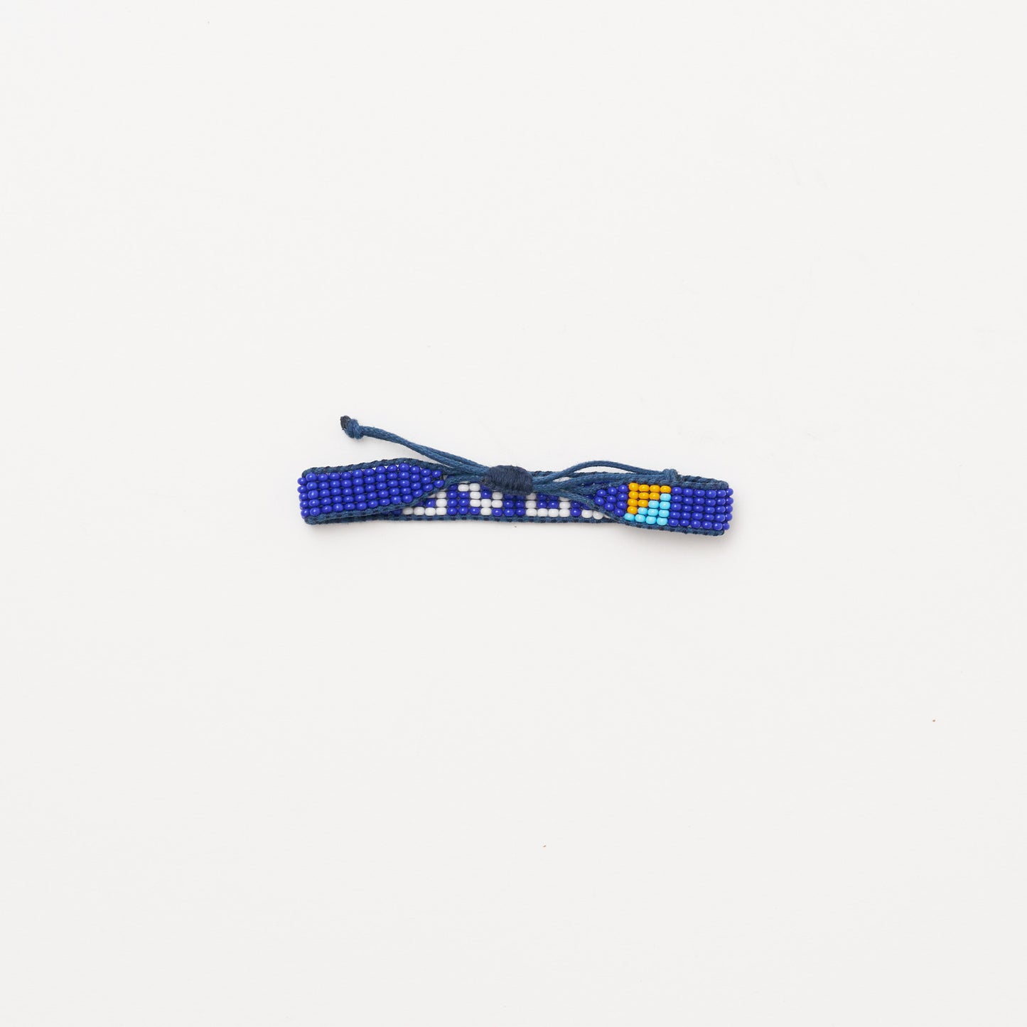 Woven LOVE Bracelet - Royal/White