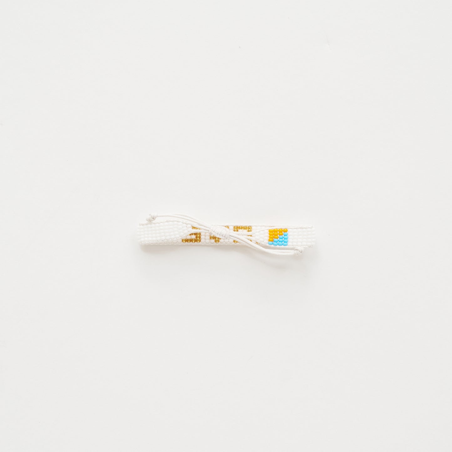 Woven LOVE Bracelet - White/Gold