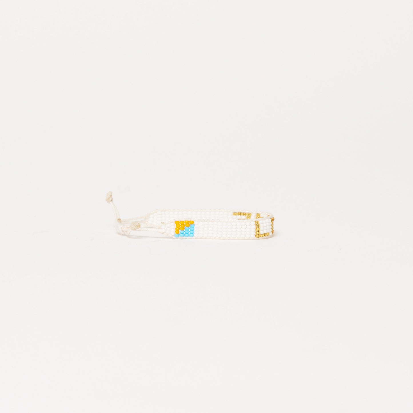 Woven LOVE Bracelet - White/Gold