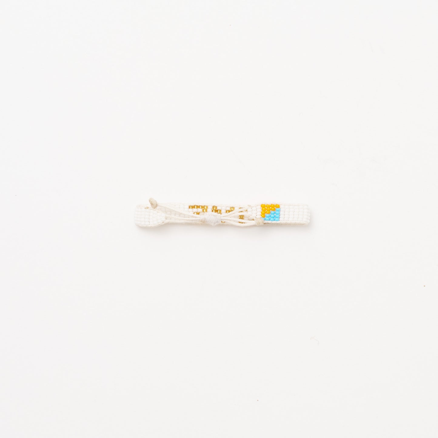 Woven LOVE Bracelet - White/Gold
