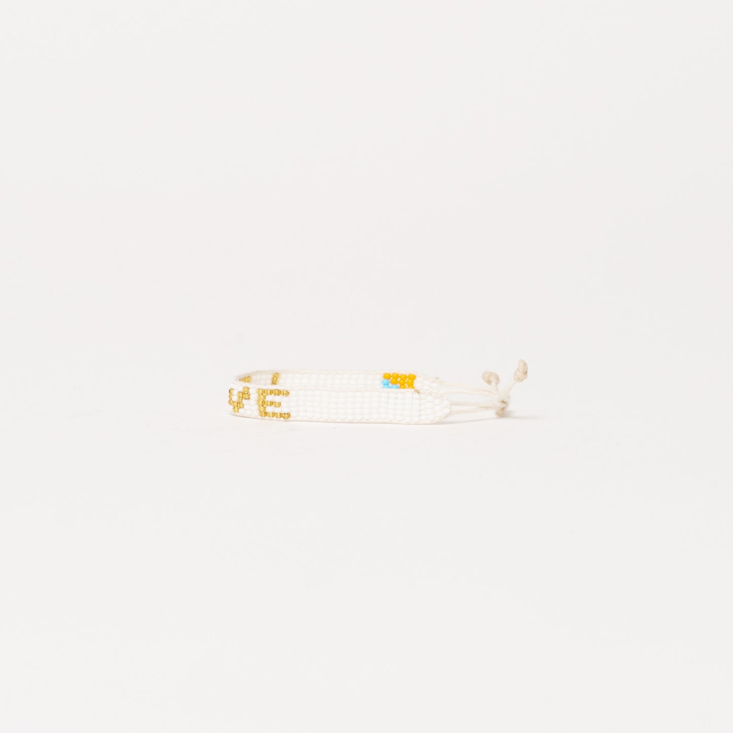 Woven LOVE Bracelet - White/Gold