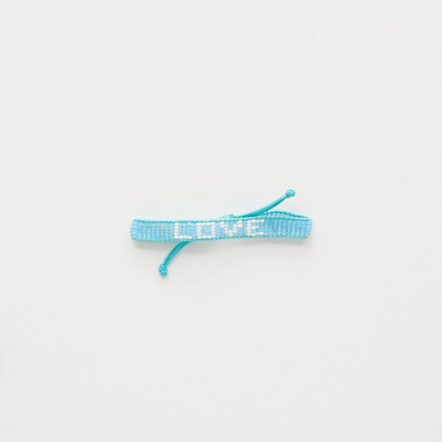 Woven LOVE Bracelet - Blue/White