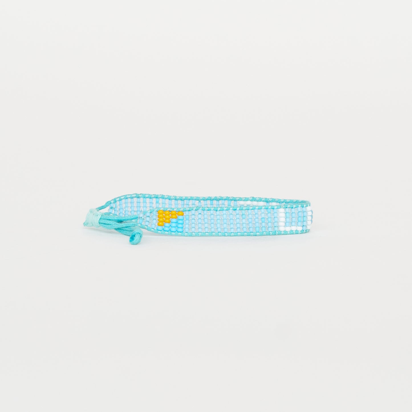 Woven LOVE Bracelet - Blue/White