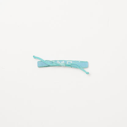 Woven LOVE Bracelet - Blue/White