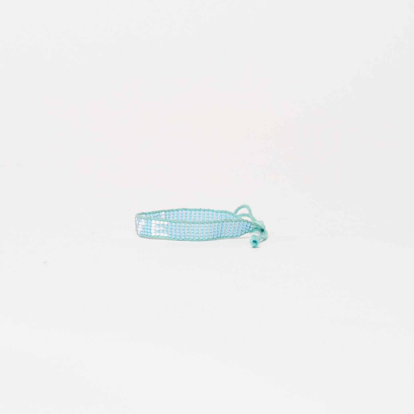 Woven LOVE Bracelet - Blue/White
