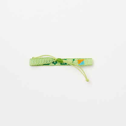 Woven LOVE Bracelet - Lime/Forrest Green