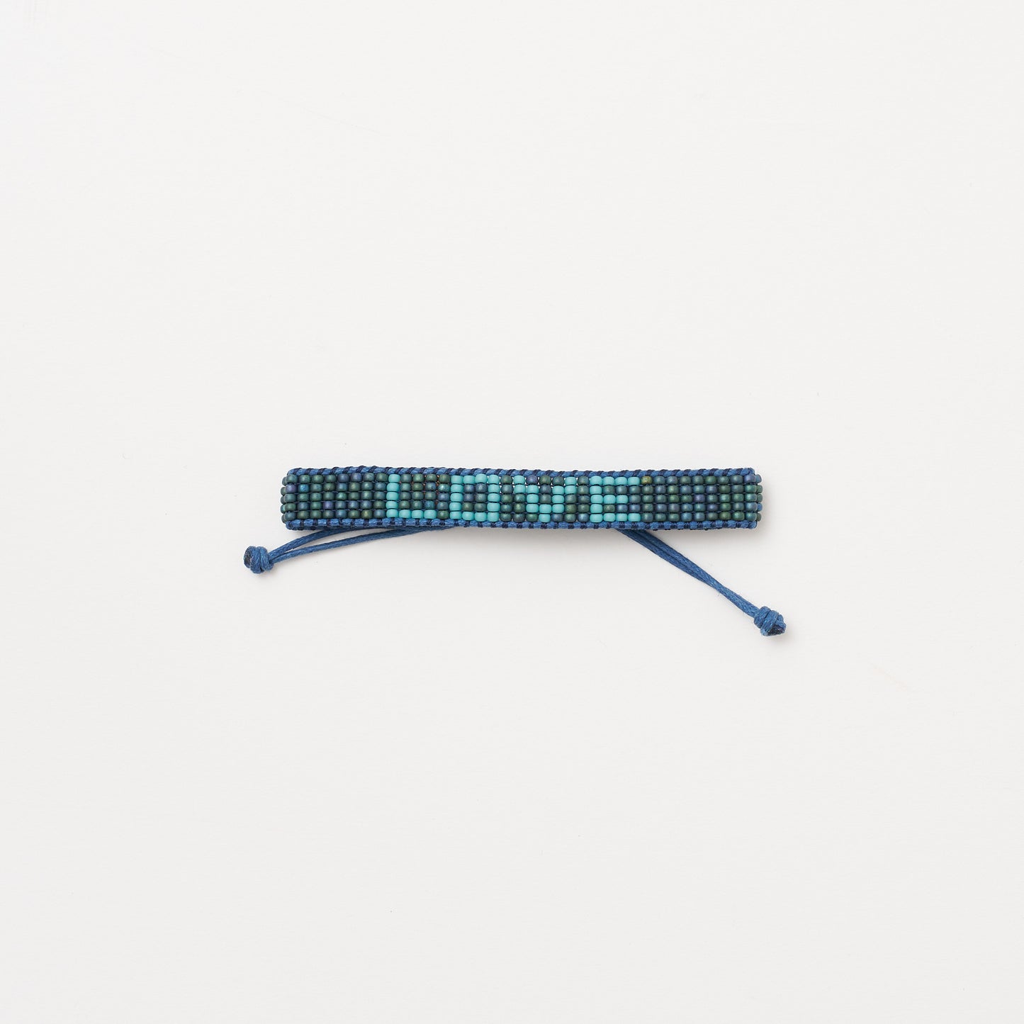 Woven LOVE Bracelet - Blue Algae/Aqua Blue