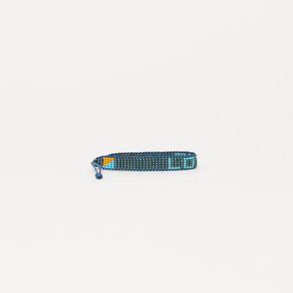 Woven LOVE Bracelet - Blue Algae/Aqua Blue