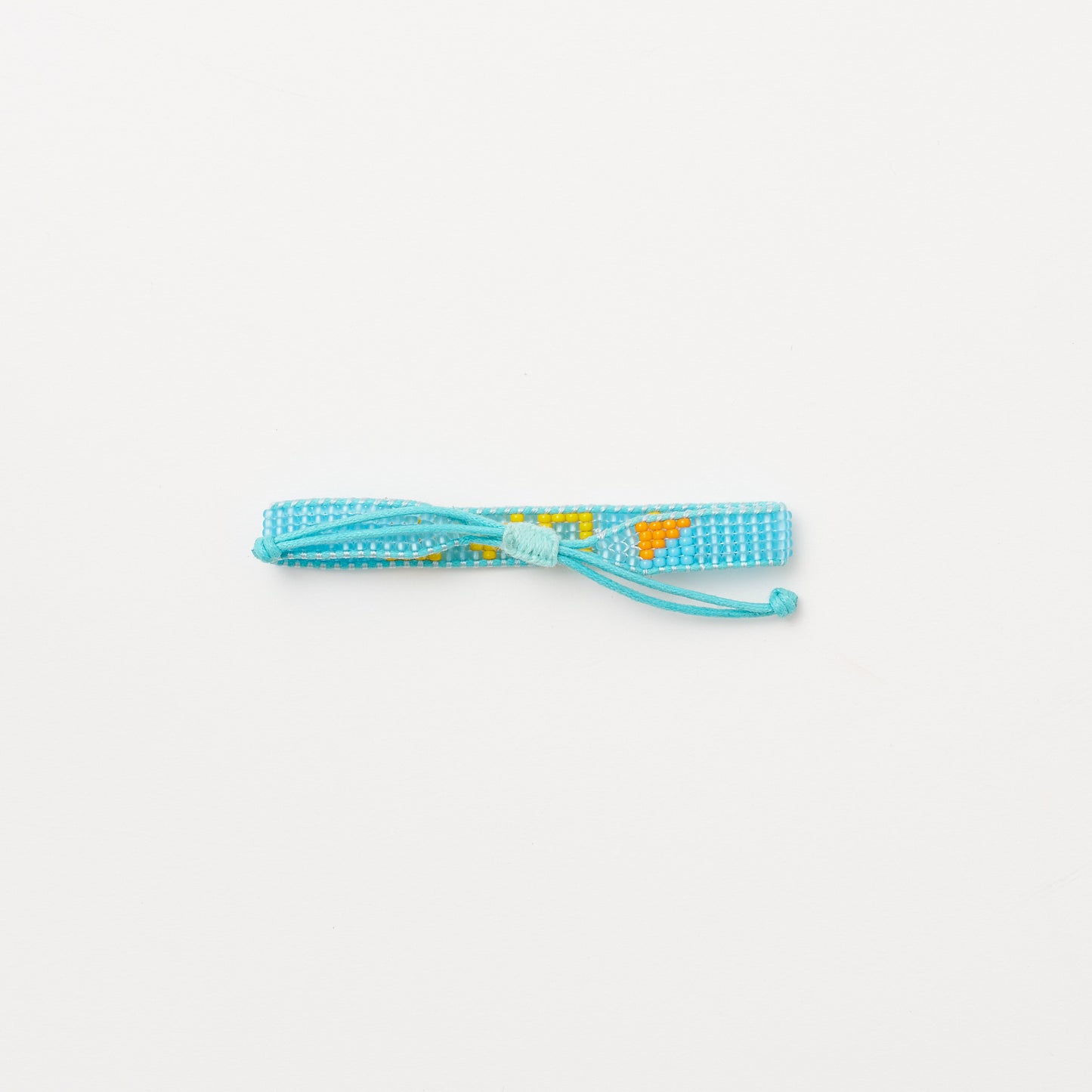 Woven LOVE Bracelet - Seaglass Blue/Yellow