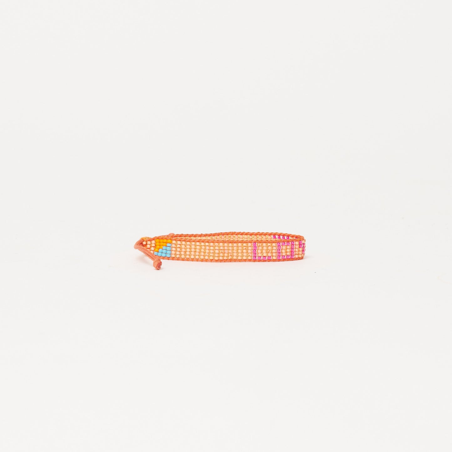 Woven LOVE Bracelet - Orange Sorbet/Pucker Pink