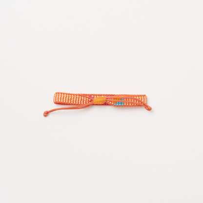 Woven LOVE Bracelet - Orange Sorbet/Pucker Pink