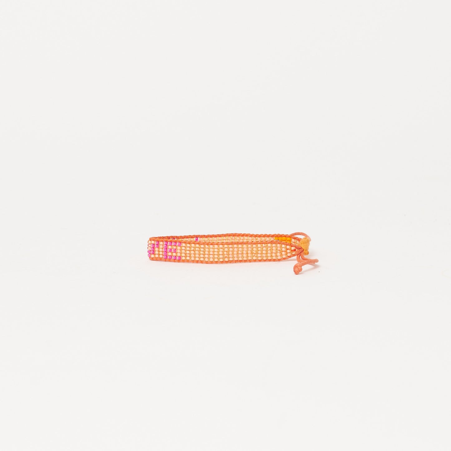 Woven LOVE Bracelet - Orange Sorbet/Pucker Pink
