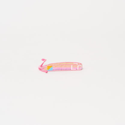 Woven LOVE Bracelet - Pink Multi Stripe