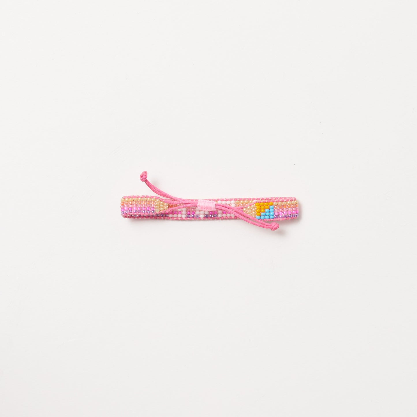 Woven LOVE Bracelet - Pink Multi Stripe