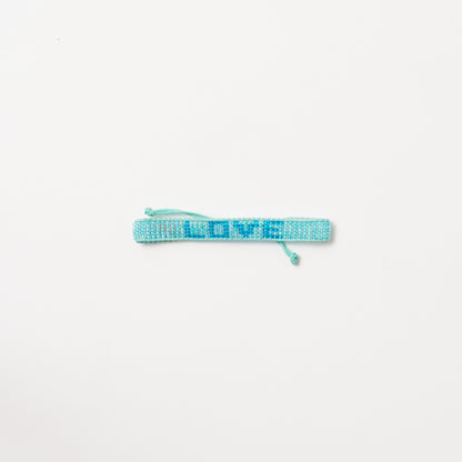 Woven LOVE Bracelet - Mint/Marine