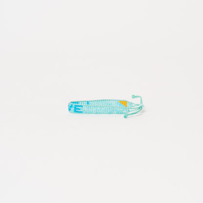 Woven LOVE Bracelet - Mint/Marine