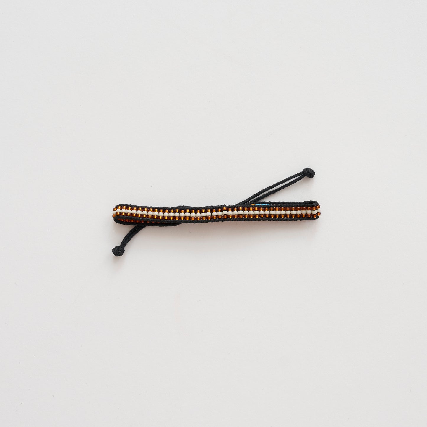 Skinny Woven Mstari Bracelet – Gold/Cream