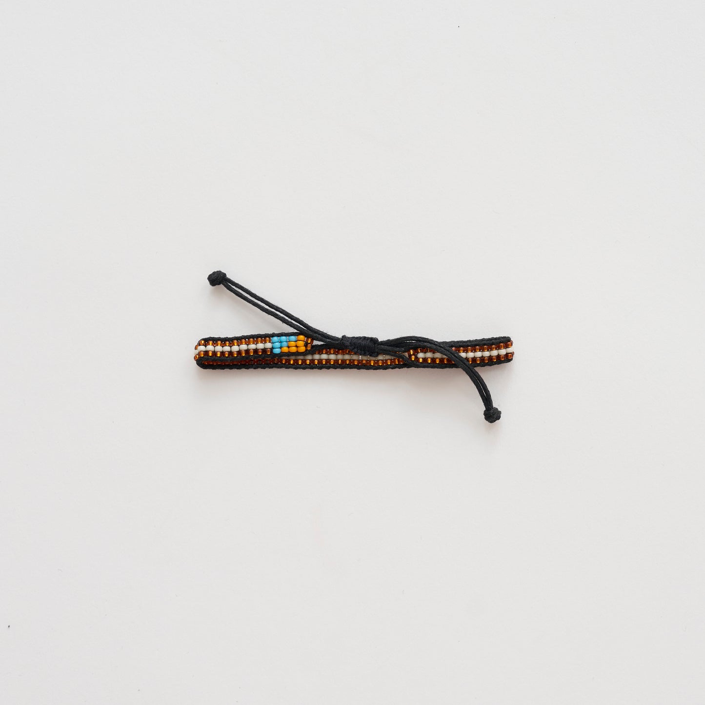 Skinny Woven Mstari Bracelet – Gold/Cream