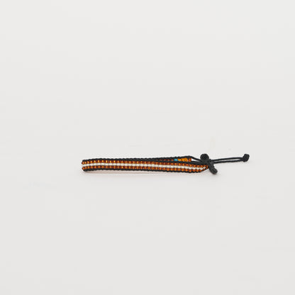 Skinny Woven Mstari Bracelet – Gold/Cream