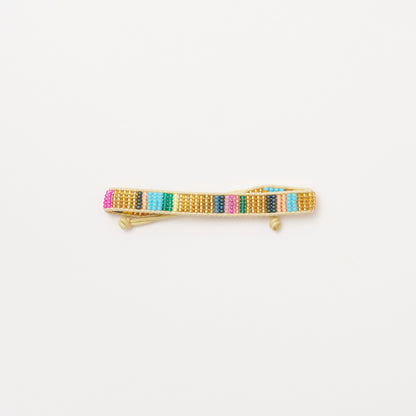 Woven Stripe Bracelet - Gold Multi