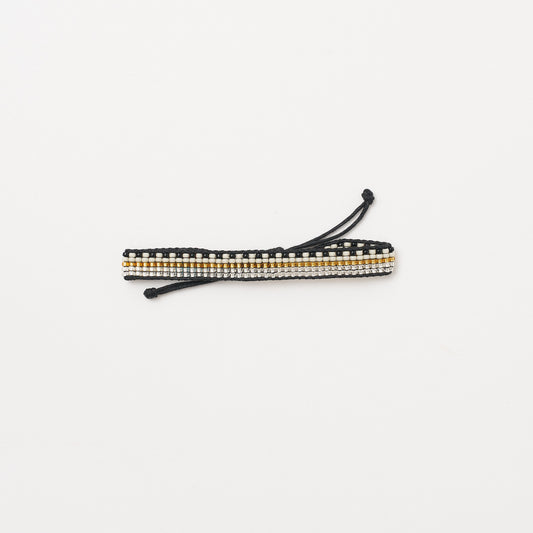 Woven Pattern Bracelet - Metallic Multi