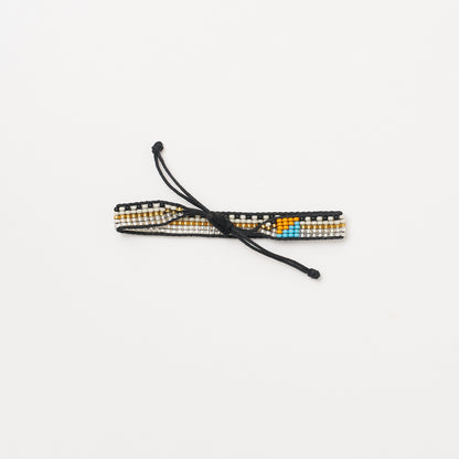 Woven Pattern Bracelet - Metallic Multi